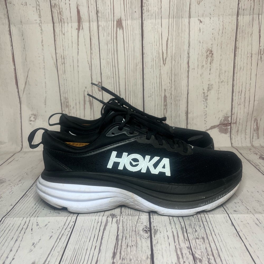 HOKA One One Bondi 8 Tennis Shoes Black Women’s 8B